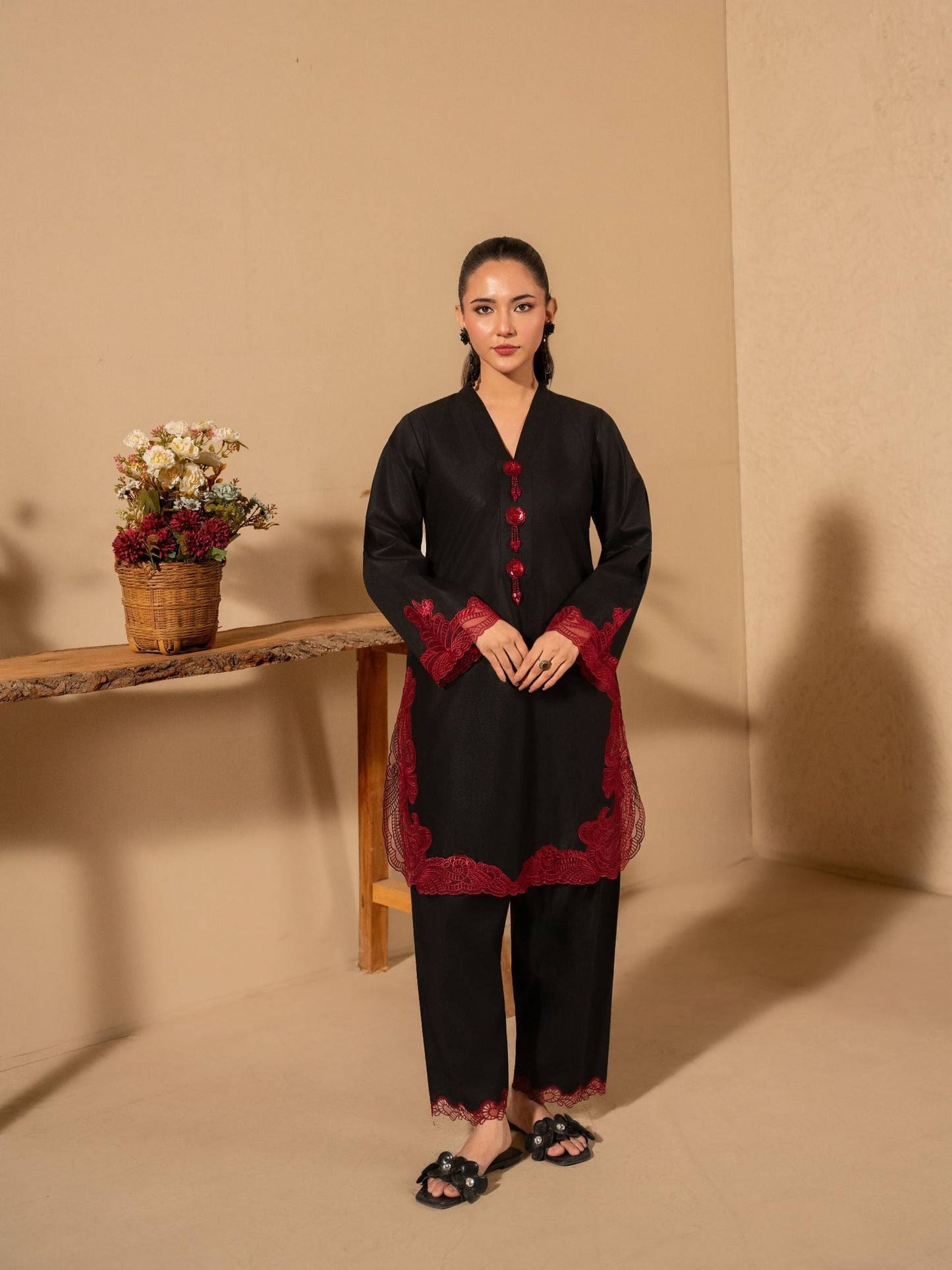 Shaahnoor Premium Women’s Kurta Set – Embroidered 2 Piece Outfit